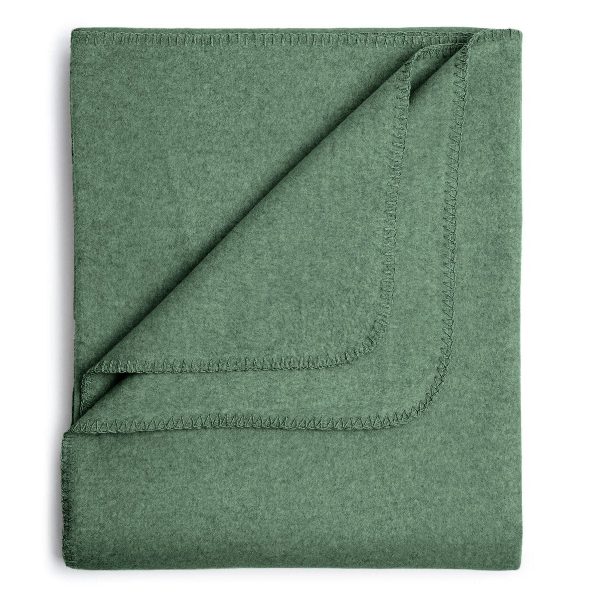 Flauschige Kinder Baumwolldecke - regional hergestellt forestgreen 100 x 150 cm