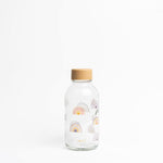 Glastrinkflasche CARRY durchsichtig 0,4 L Boho Rainbow