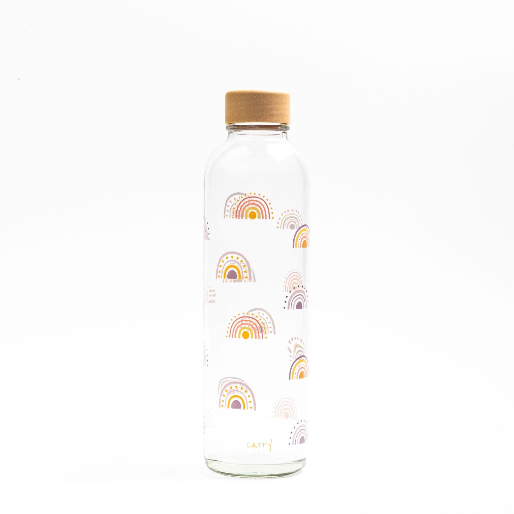 Glastrinkflasche CARRY durchsichtig 0,7 L Boho Rainbow