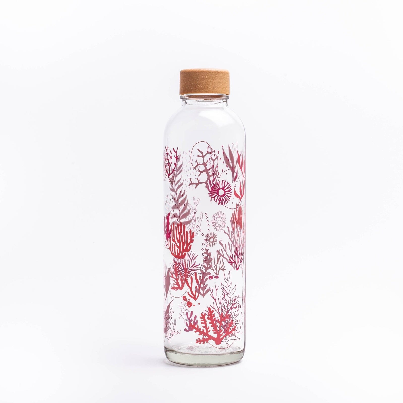 Glastrinkflasche CARRY durchsichtig 0,7 L Coral Reef