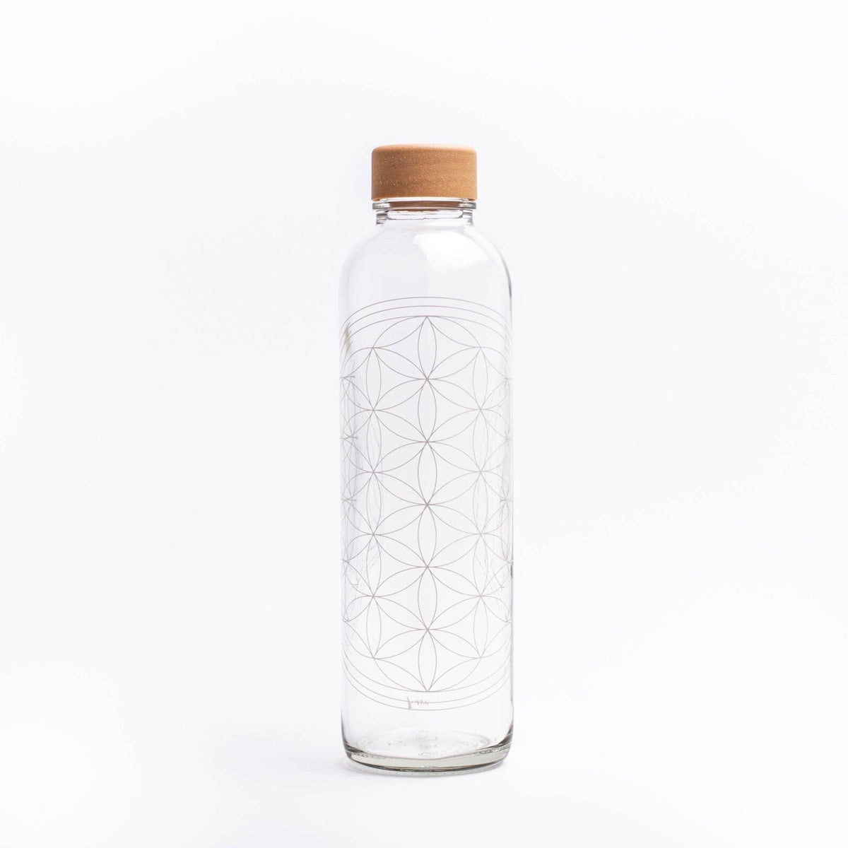 Glastrinkflasche CARRY durchsichtig 0,7 L Flower Of Life