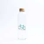 Glastrinkflasche CARRY durchsichtig 0,7 L Go Cycling