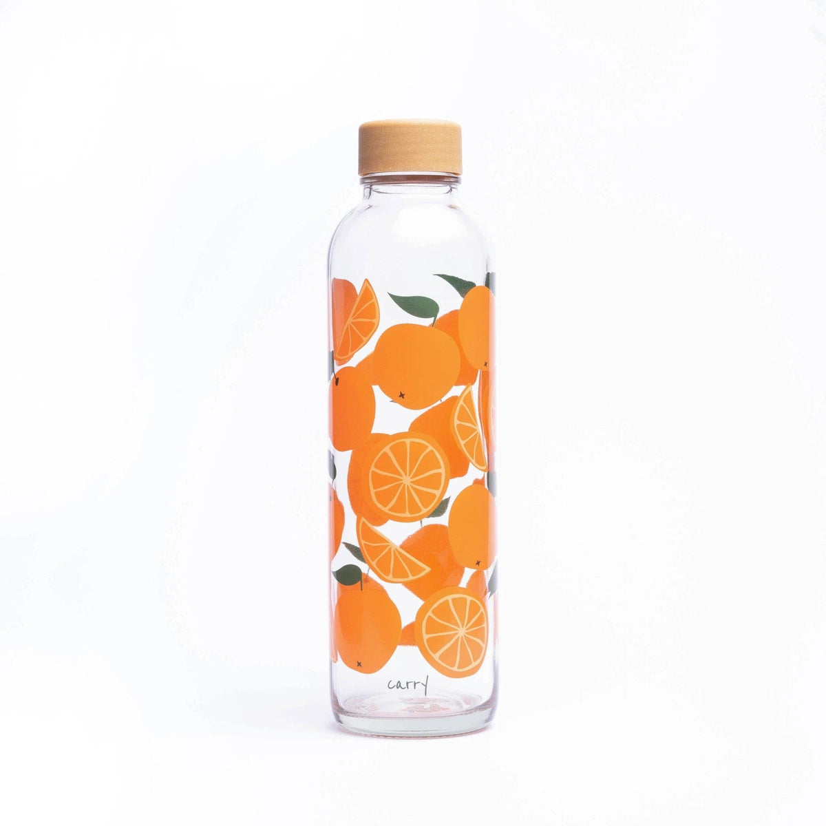 Glastrinkflasche CARRY durchsichtig 0,7 L Juicy Oranges