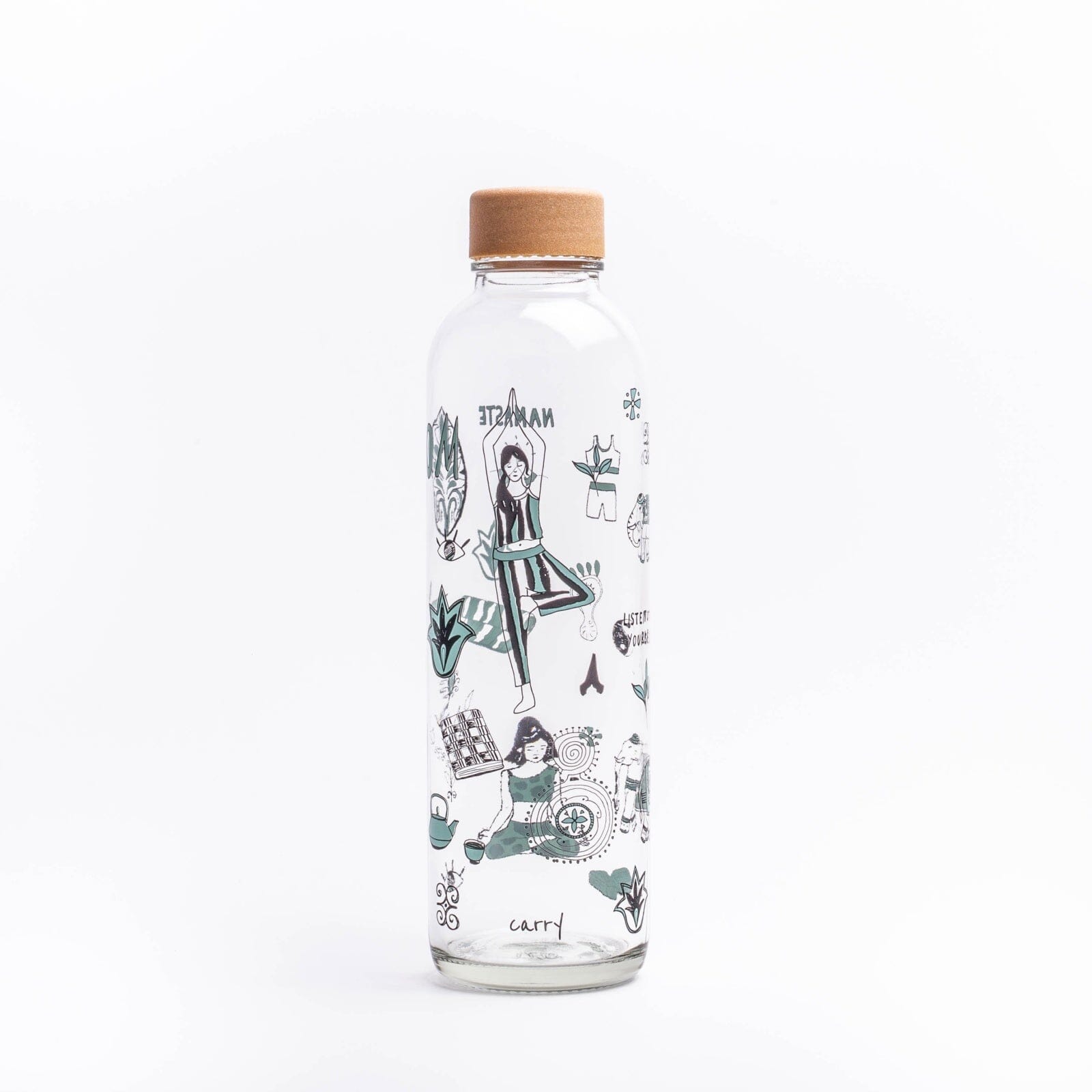 Glastrinkflasche CARRY durchsichtig 0,7 L NAMASTÉ