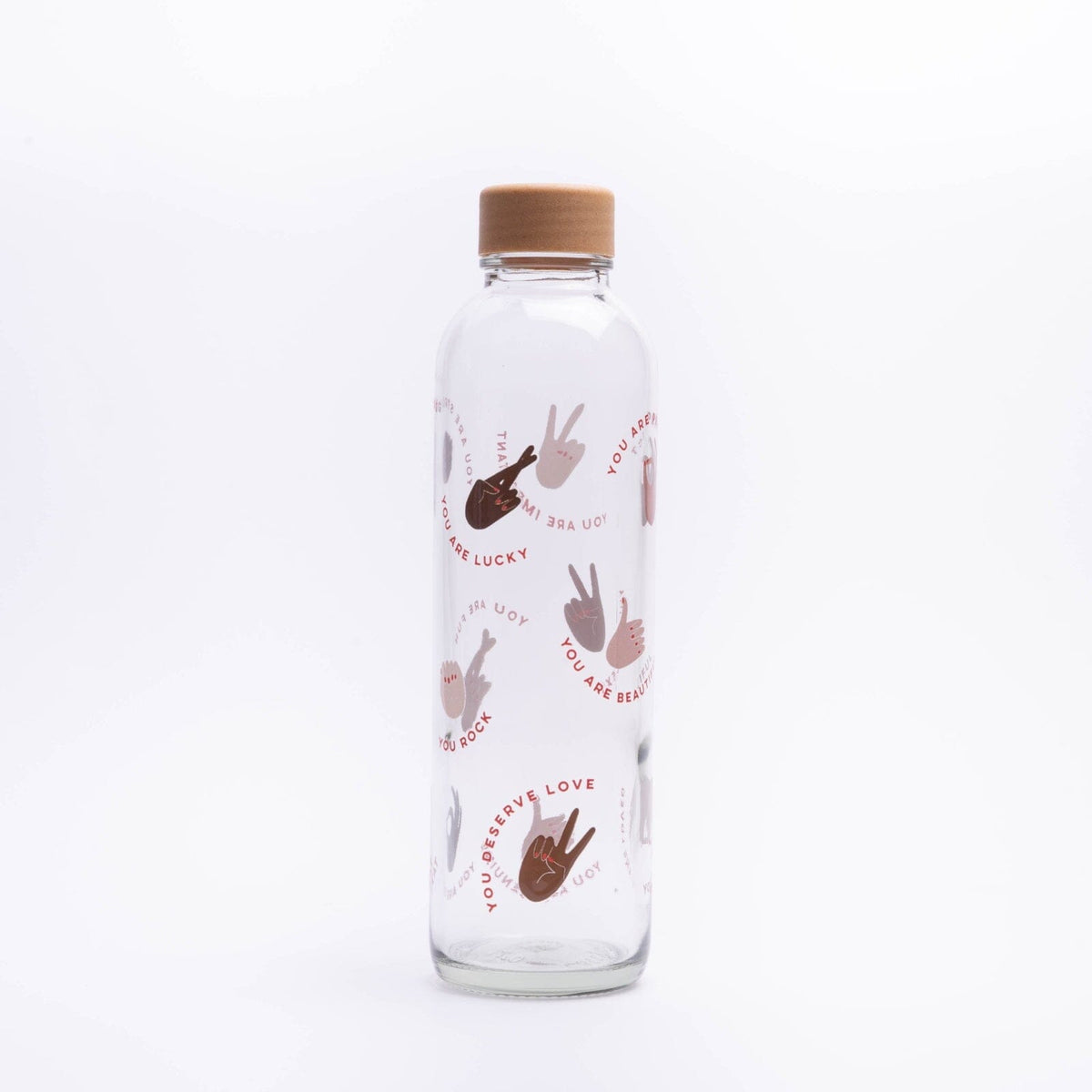 Glastrinkflasche CARRY durchsichtig 0,7 L Power Up