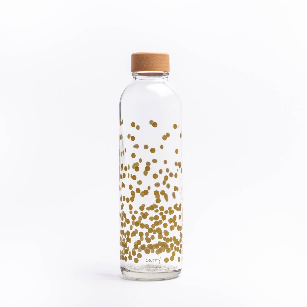 Glastrinkflasche CARRY durchsichtig 0,7 L Pure Gold