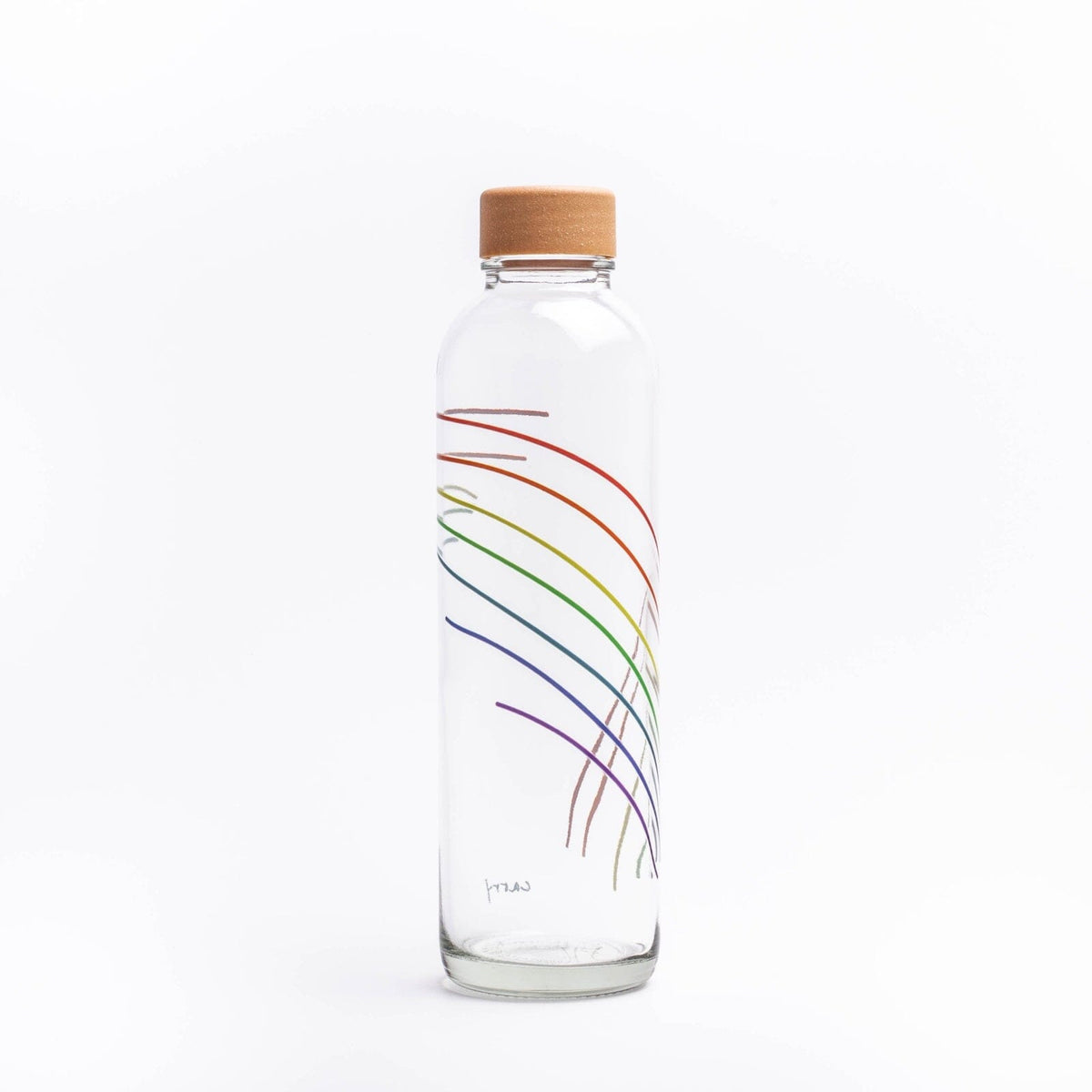 Glastrinkflasche CARRY durchsichtig 0,7 L Rainbow