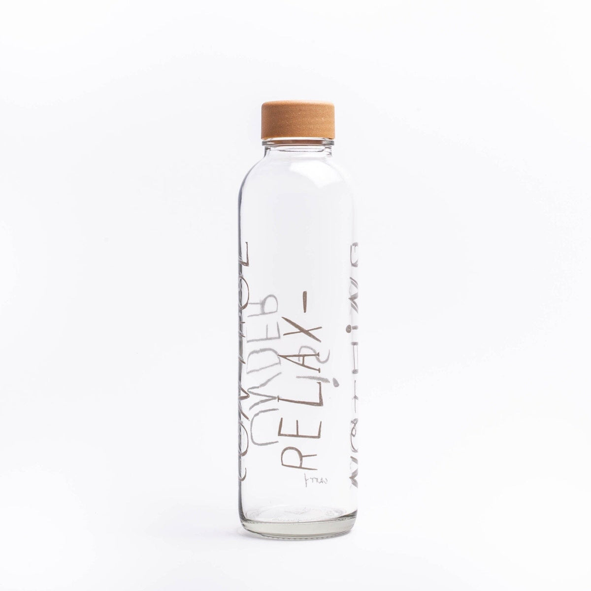 Glastrinkflasche CARRY durchsichtig 0,7 L Relax