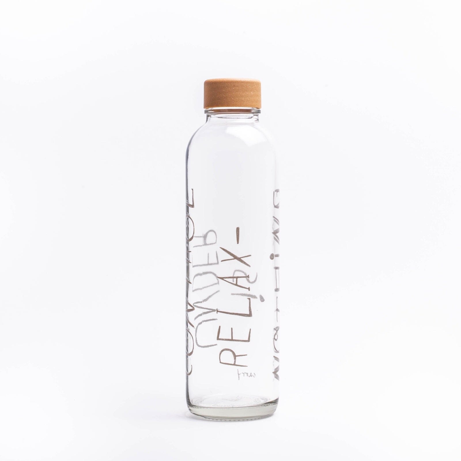 Glastrinkflasche CARRY durchsichtig 0,7 L Relax