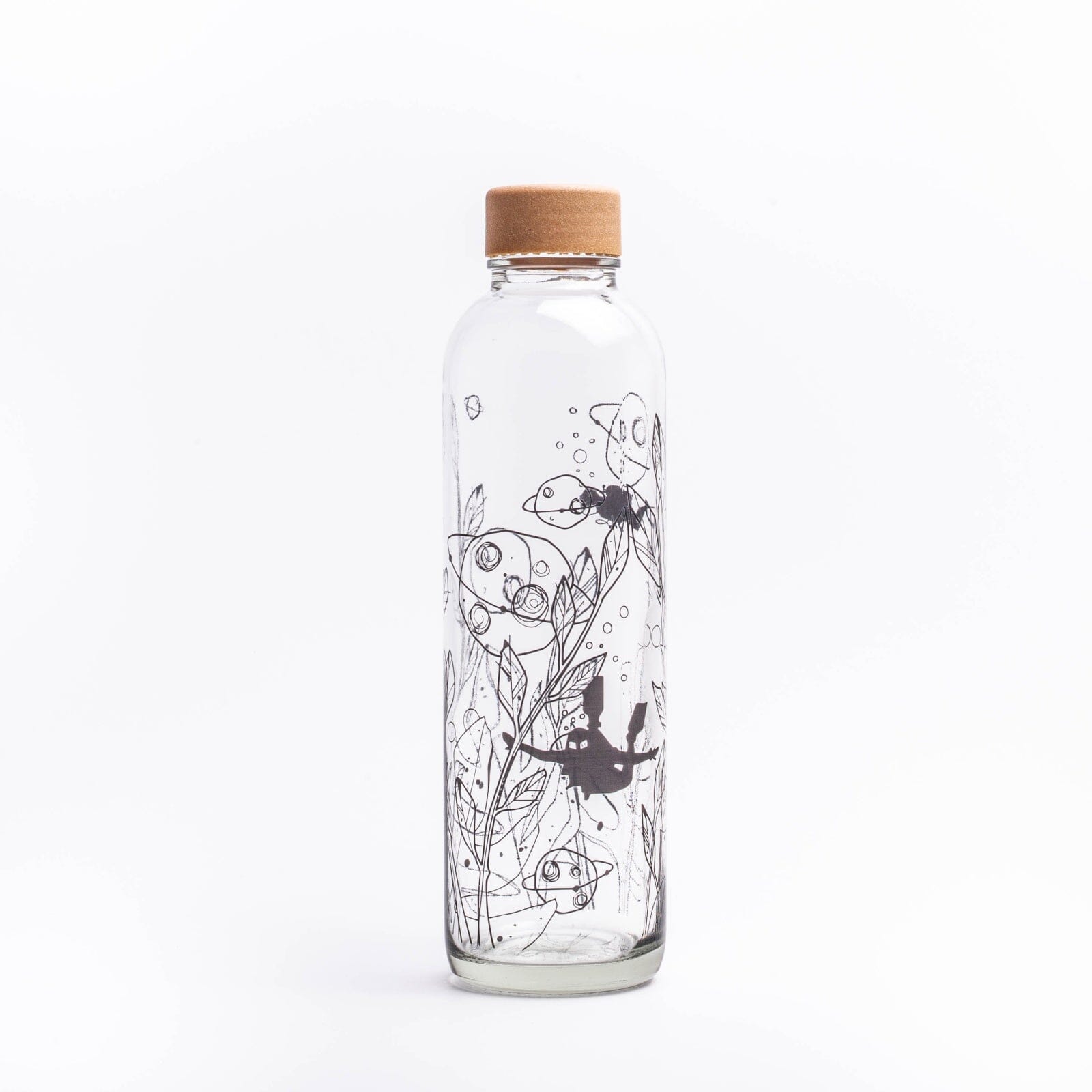 Glastrinkflasche CARRY durchsichtig 0,7 L Space Diver