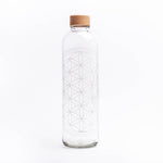 Glastrinkflasche CARRY durchsichtig 1,0 L Flower Of Life
