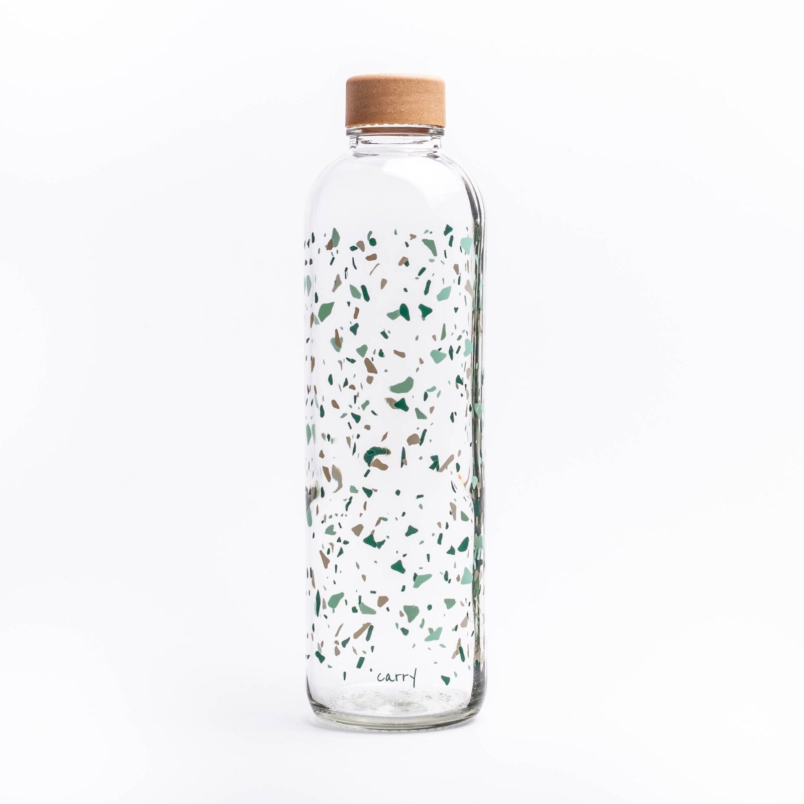 Glastrinkflasche CARRY durchsichtig 1,0 L Terrazzo