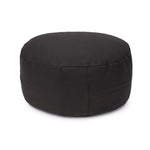 Glückssitz® Yogakissen OVAL - regional hergestellt anthrazit Buchweizenschalen 30 x 23 x 15 cm
