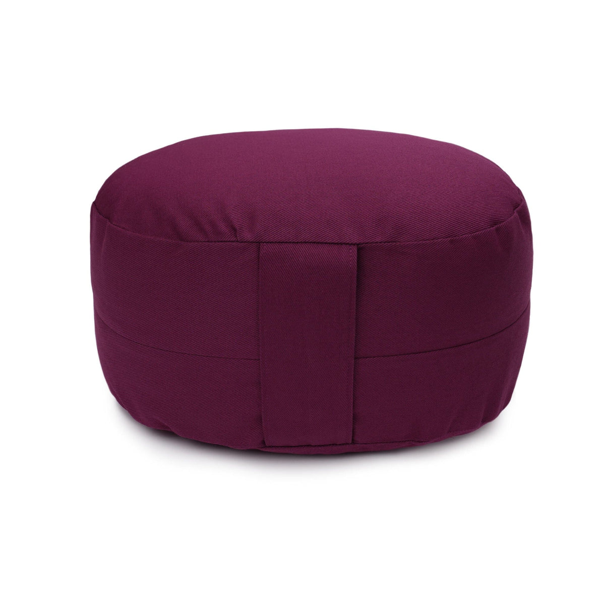 Glückssitz® Yogakissen OVAL - regional hergestellt aubergine Buchweizenschalen 30 x 23 x 15 cm