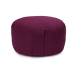 Glückssitz® Yogakissen OVAL - regional hergestellt aubergine Buchweizenschalen 30 x 23 x 15 cm