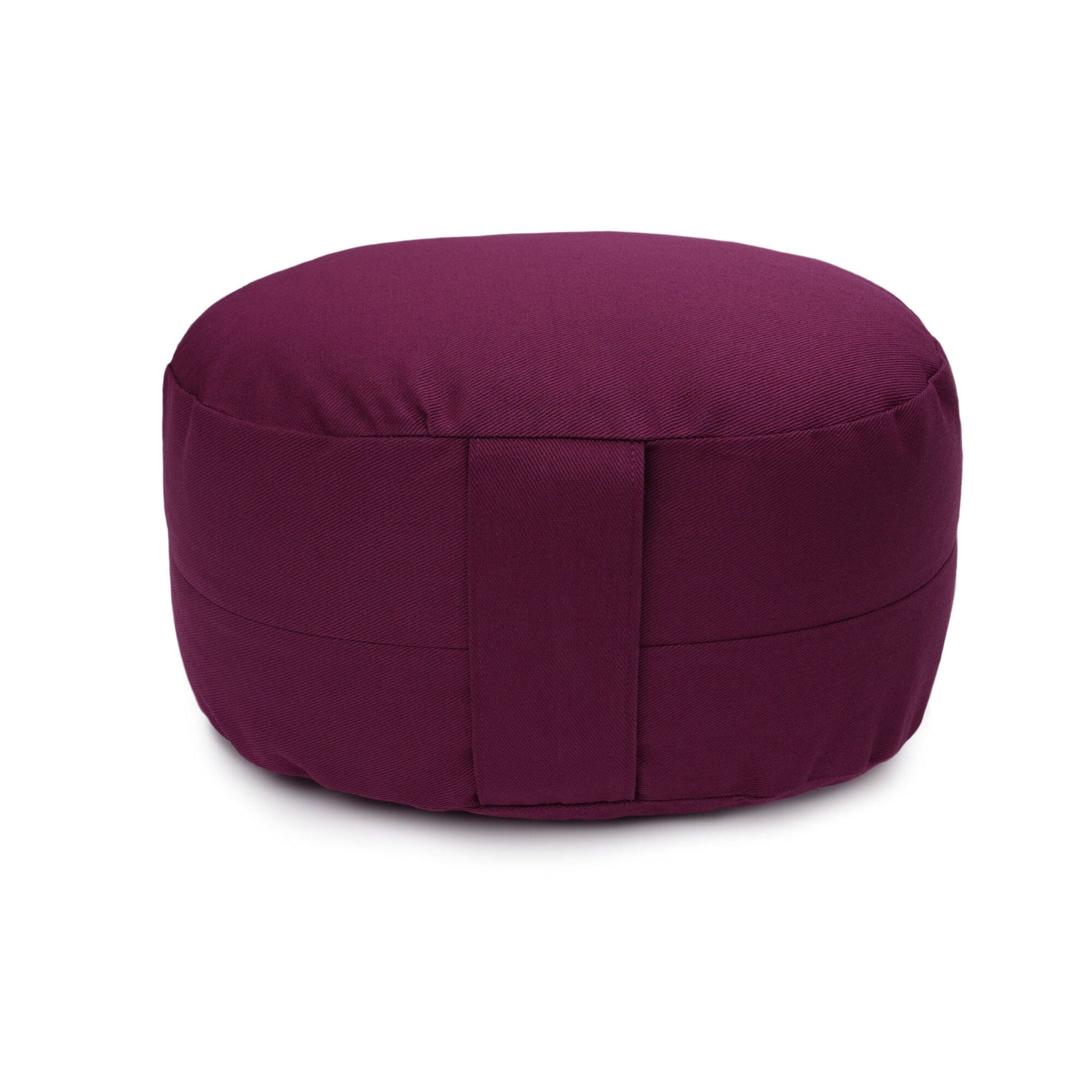 Glückssitz® Yogakissen OVAL - regional hergestellt aubergine Buchweizenschalen 30 x 23 x 15 cm