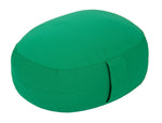 Glückssitz® Yogakissen OVAL - regional hergestellt grün Buchweizenschalen 30 x 23 x 15 cm