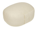 Glückssitz® Yogakissen OVAL - regional hergestellt natur Buchweizenschalen 30 x 23 x 15 cm