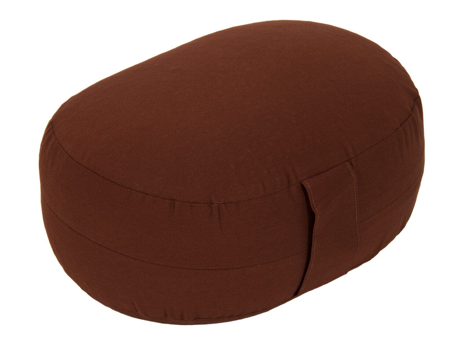 Glückssitz® Yogakissen OVAL - regional hergestellt schoko Buchweizenschalen 30 x 23 x 15 cm