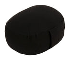 Glückssitz® Yogakissen OVAL - regional hergestellt schwarz Buchweizenschalen 30 x 23 x 15 cm