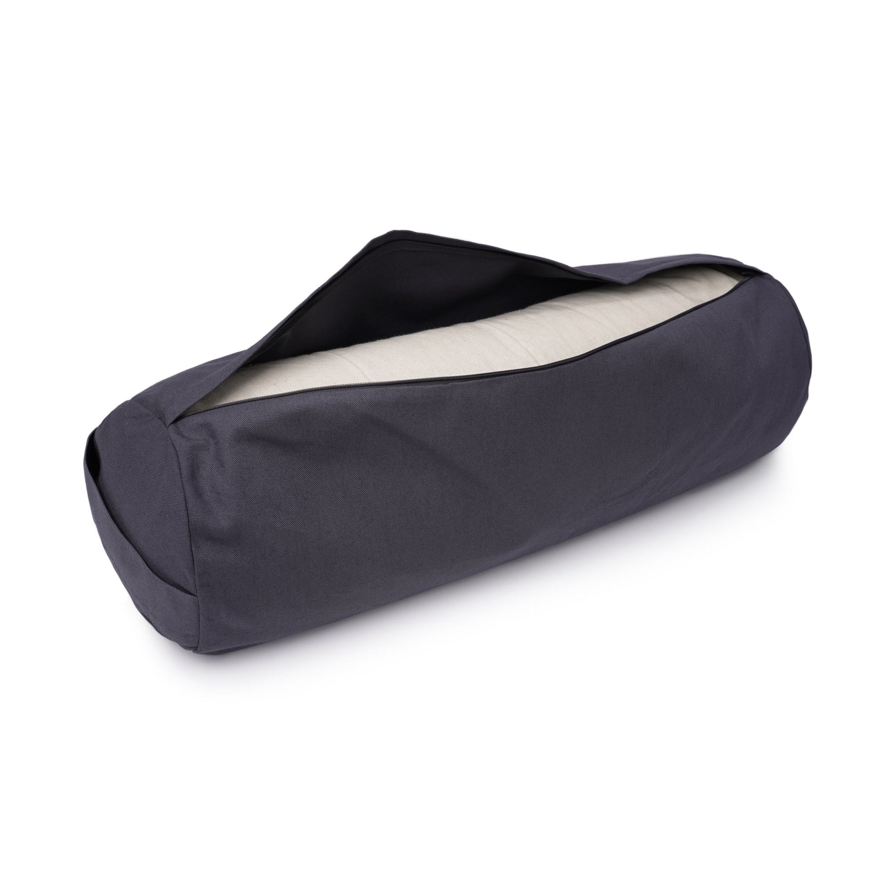 Yoga und Pilates Bolster / Yogarolle BASIC grau 65 x 22 x 22 cm Buchweizenschalen
