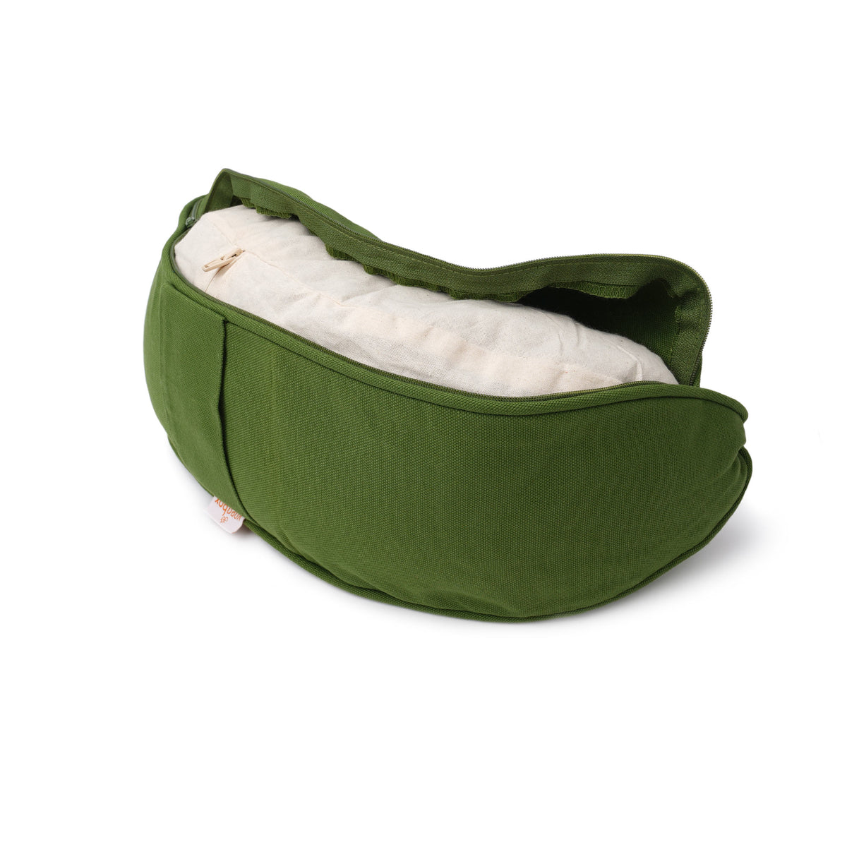 Yogakissen Halbmond BASIC Lotus Stick multicolor olive 40 x 17 x 12 cm Buchweizenschalen