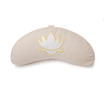 Yogakissen Halbmond BASIC Lotus Stick weiß natur 40 x 17 x 12 cm Buchweizenschalen
