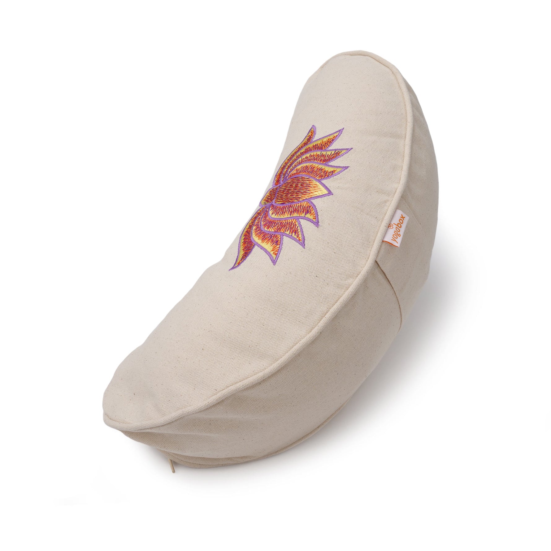 Yogakissen Halbmond BASIC Lotus Stick multicolor natur 40 x 17 x 12 cm Buchweizenschalen