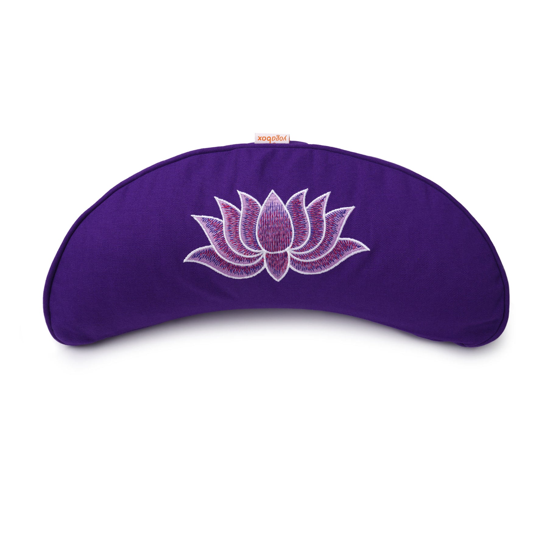 Yogakissen Halbmond BASIC Lotus Stick multicolor lila 40 x 17 x 12 cm Buchweizenschalen