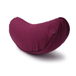 Yogakissen Halbmond BASIC Lotus Stick weiß aubergine 40 x 17 x 12 cm Buchweizenschalen