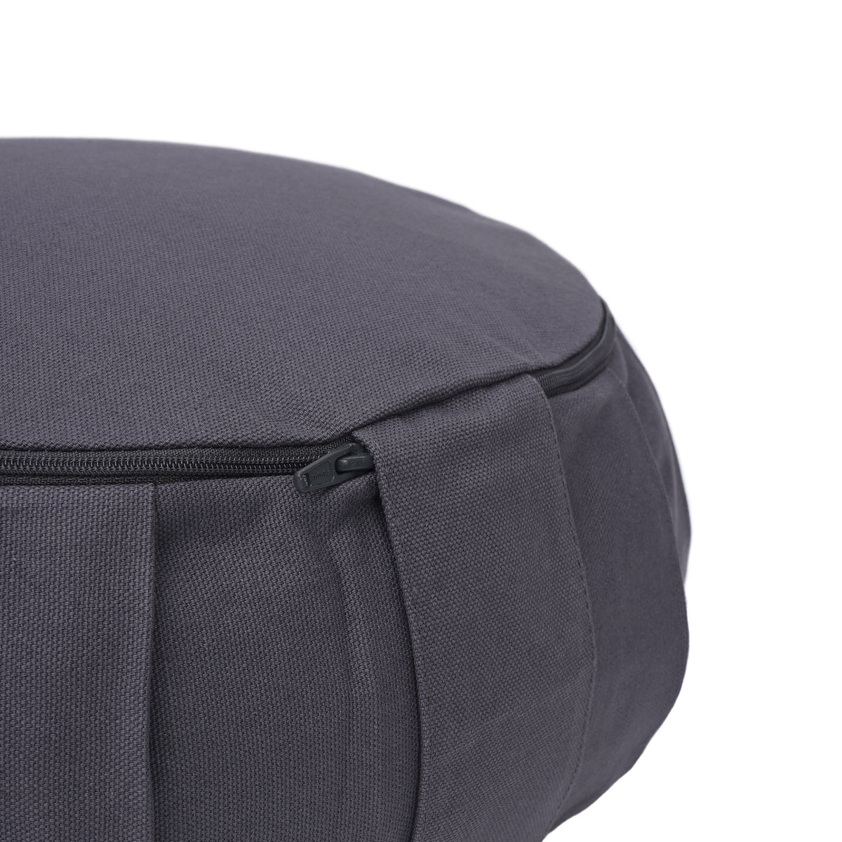 Meditationskissen / Yogakissen Zafu BASIC mit ZIP grau 31 x 31 x 15 cm Buchweizenschalen