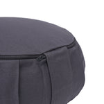 Meditationskissen / Yogakissen Zafu BASIC mit ZIP grau 31 x 31 x 15 cm Buchweizenschalen
