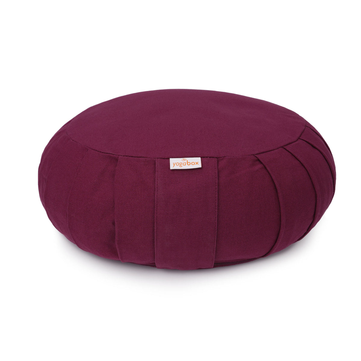Meditationskissen / Yogakissen Zafu BASIC mit ZIP aubergine 31 x 31 x 15 cm Buchweizenschalen