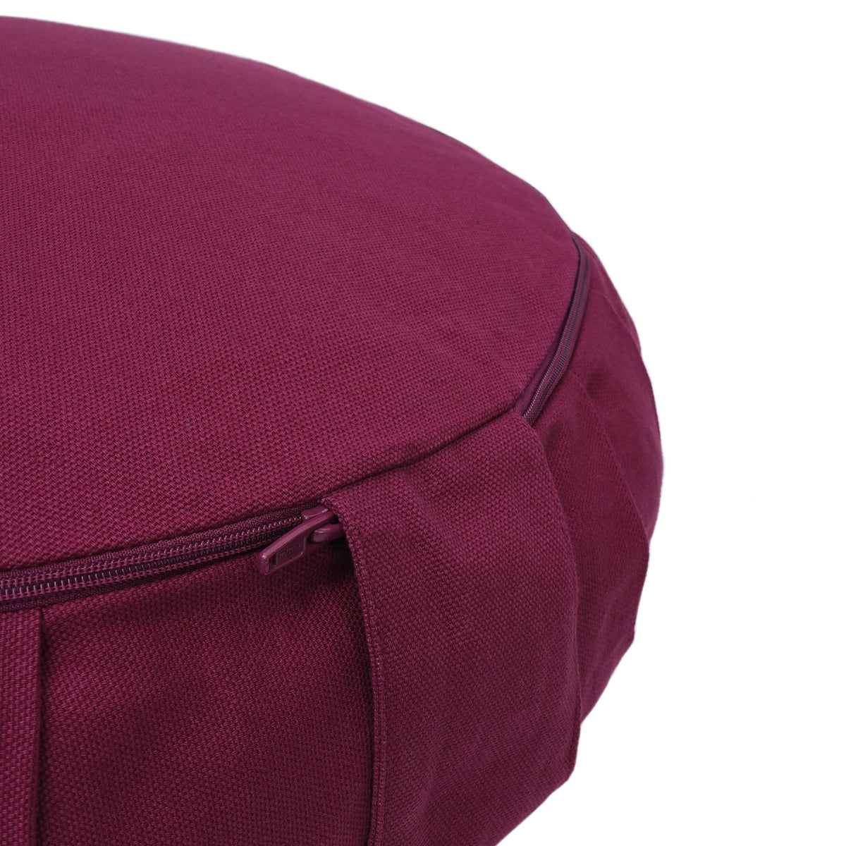 Meditationskissen / Yogakissen Zafu BASIC mit ZIP aubergine 31 x 31 x 15 cm Buchweizenschalen