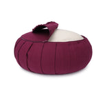 Meditationskissen / Yogakissen Zafu BASIC mit ZIP aubergine 31 x 31 x 15 cm Buchweizenschalen
