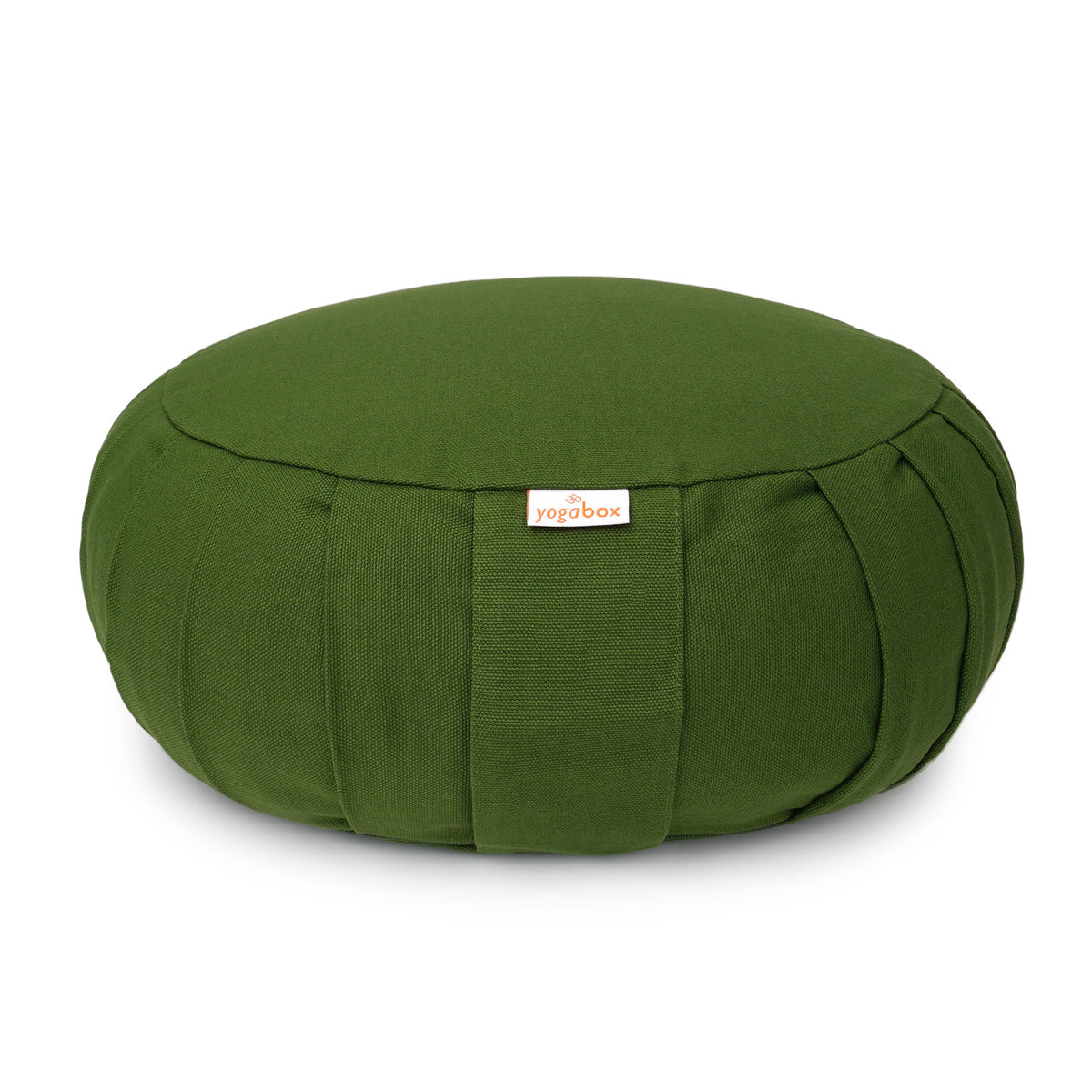 Meditationskissen / Yogakissen Zafu BASIC mit ZIP olivgrün 31 x 31 x 15 cm Buchweizenschalen