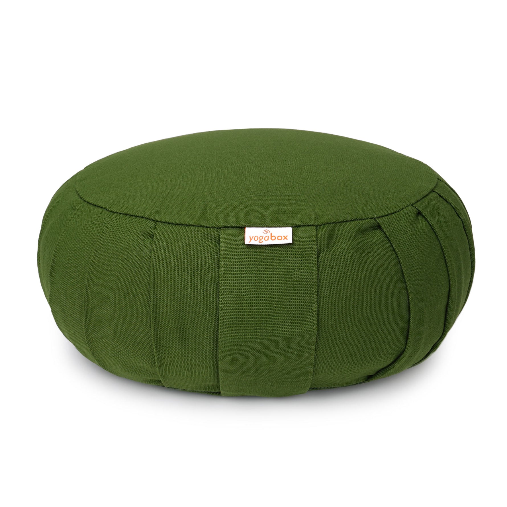 Meditationskissen / Yogakissen Zafu BASIC mit ZIP olivgrün 31 x 31 x 15 cm Buchweizenschalen