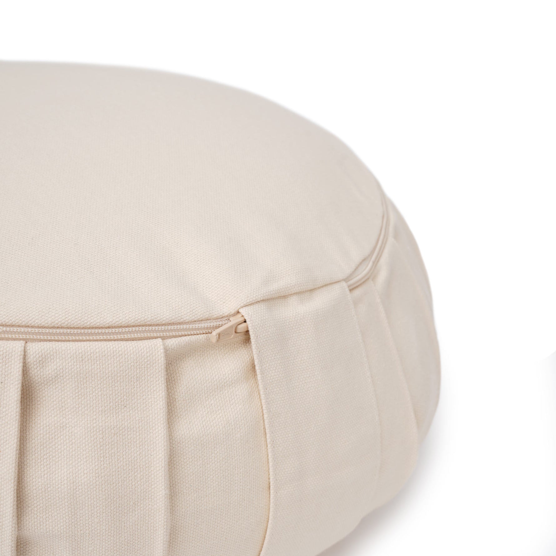 Meditationskissen / Yogakissen Zafu BASIC mit ZIP natur 31 x 31 x 15 cm Buchweizenschalen