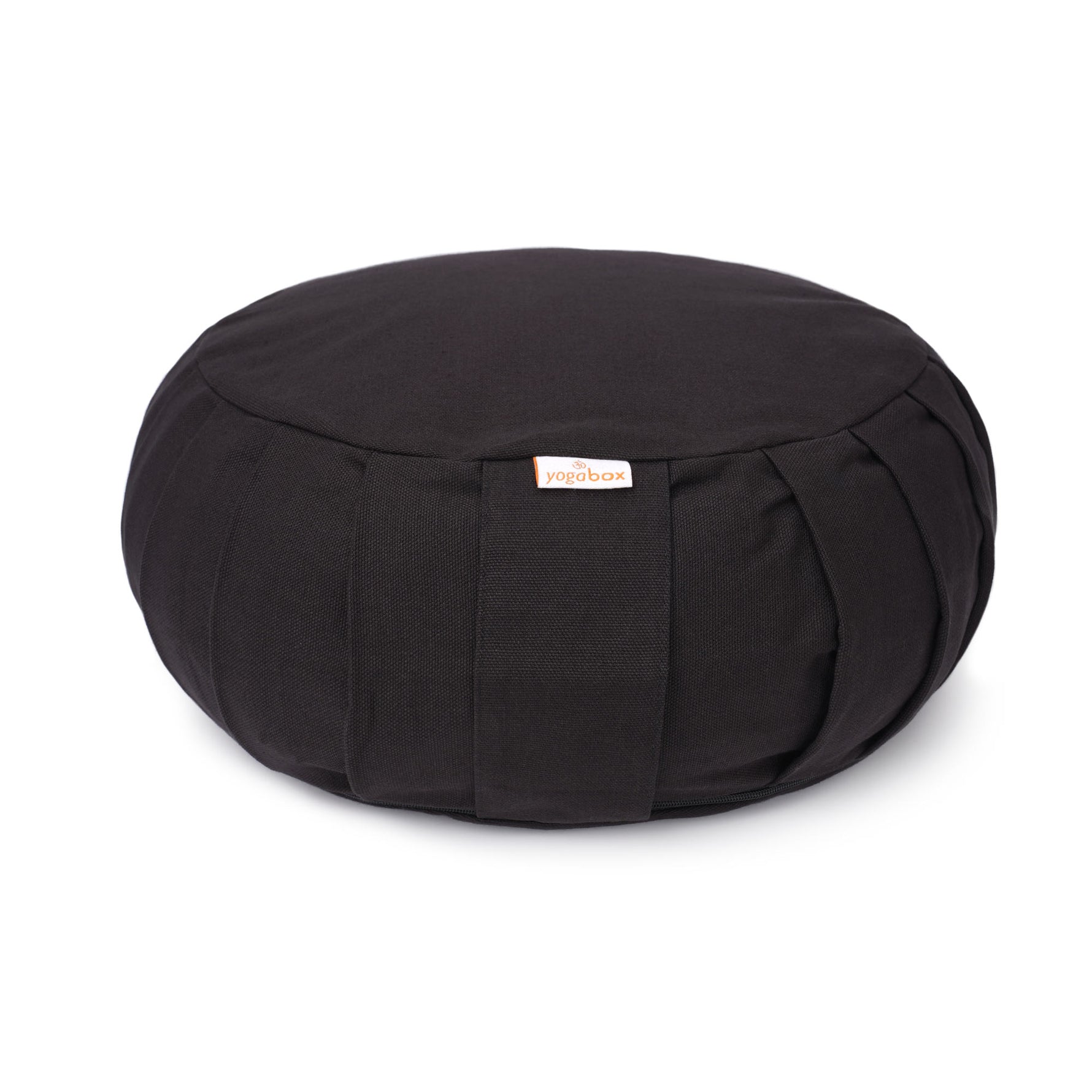 Meditationskissen / Yogakissen Zafu BASIC mit ZIP schwarz 31 x 31 x 15 cm Buchweizenschalen