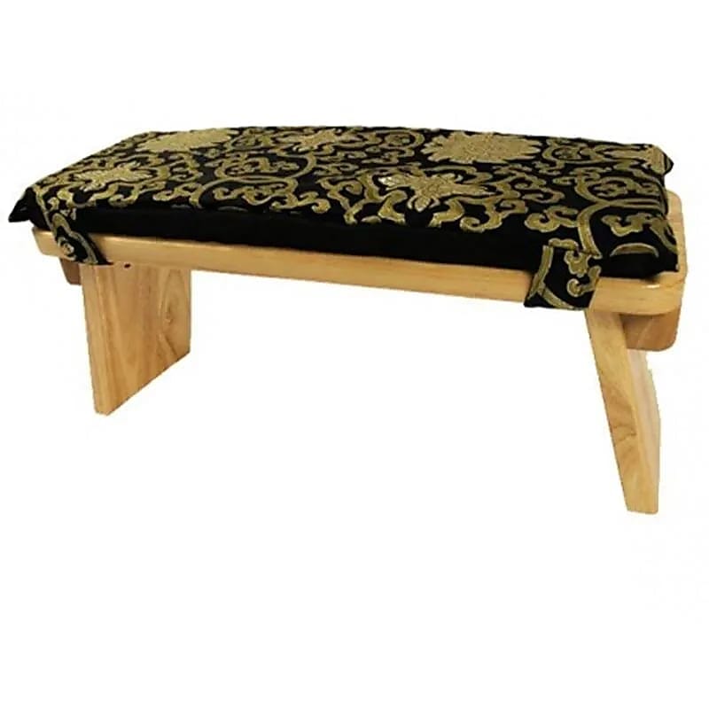 Kissen für Meditationsbank schwarz gold 48 x 17 x 3 cm Schaumstoff