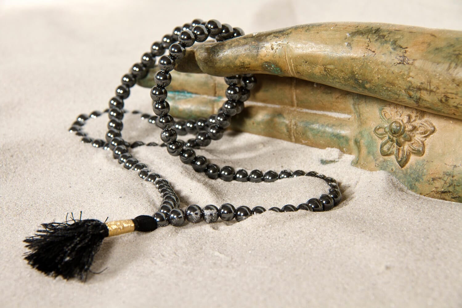 Mala Hämatit schwarz 108 Perlen, 7 mm 