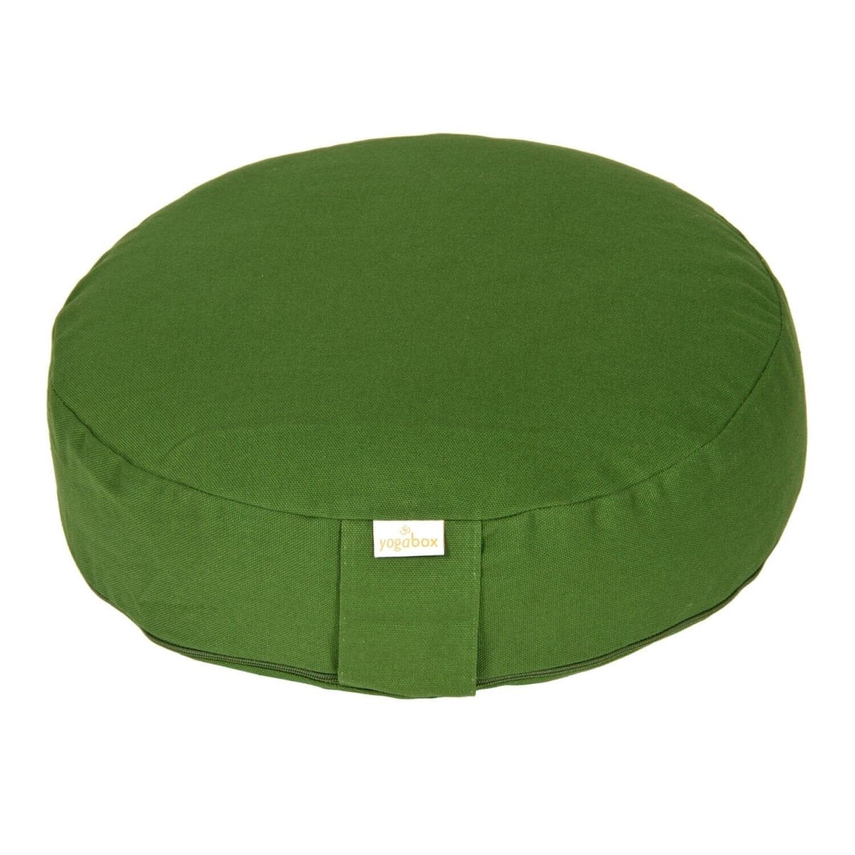 Meditationskissen BASIC extra FLACH olivgrün 35 x 35 x 8 cm Buchweizenschalen