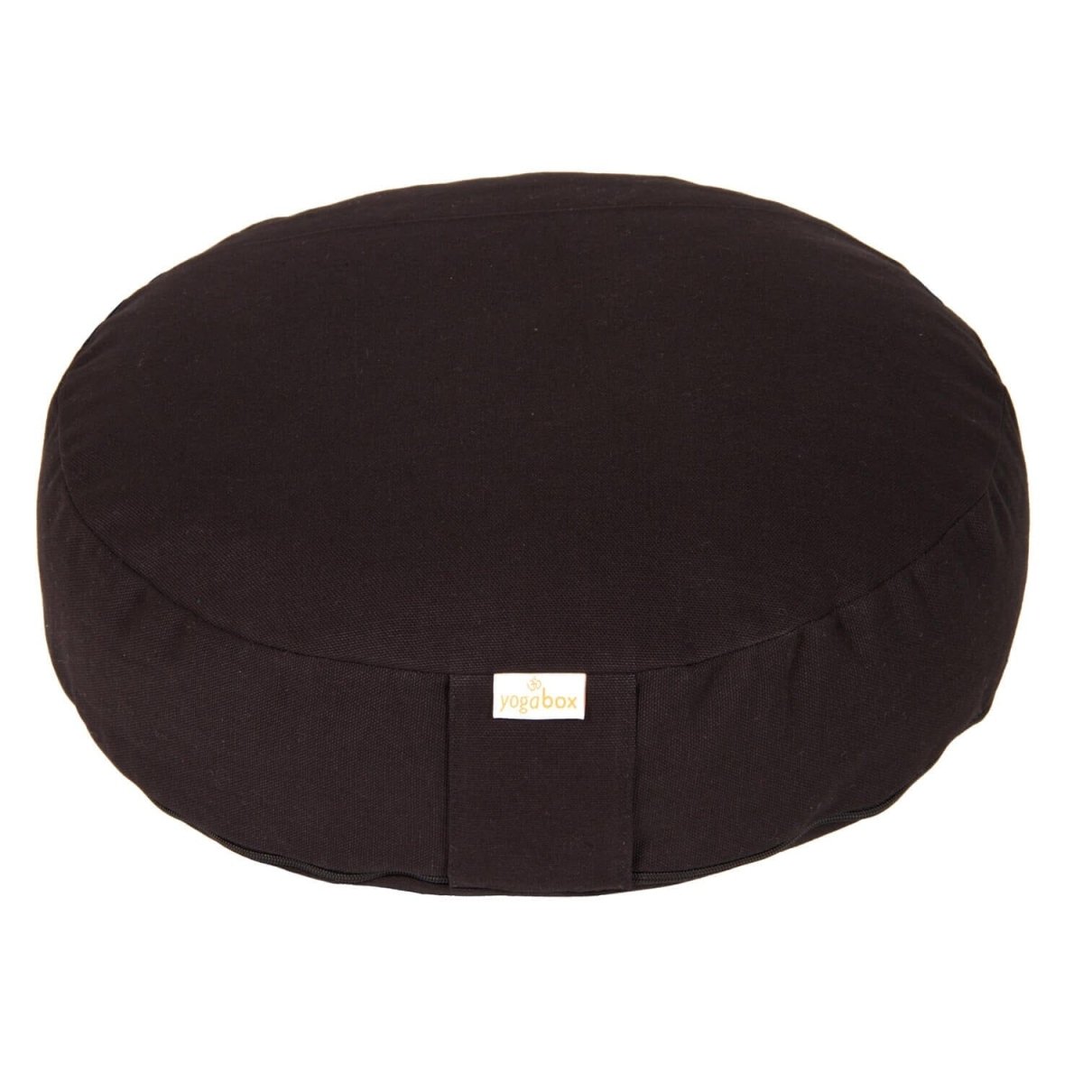 Meditationskissen BASIC extra FLACH schwarz 35 x 35 x 8 cm Buchweizenschalen