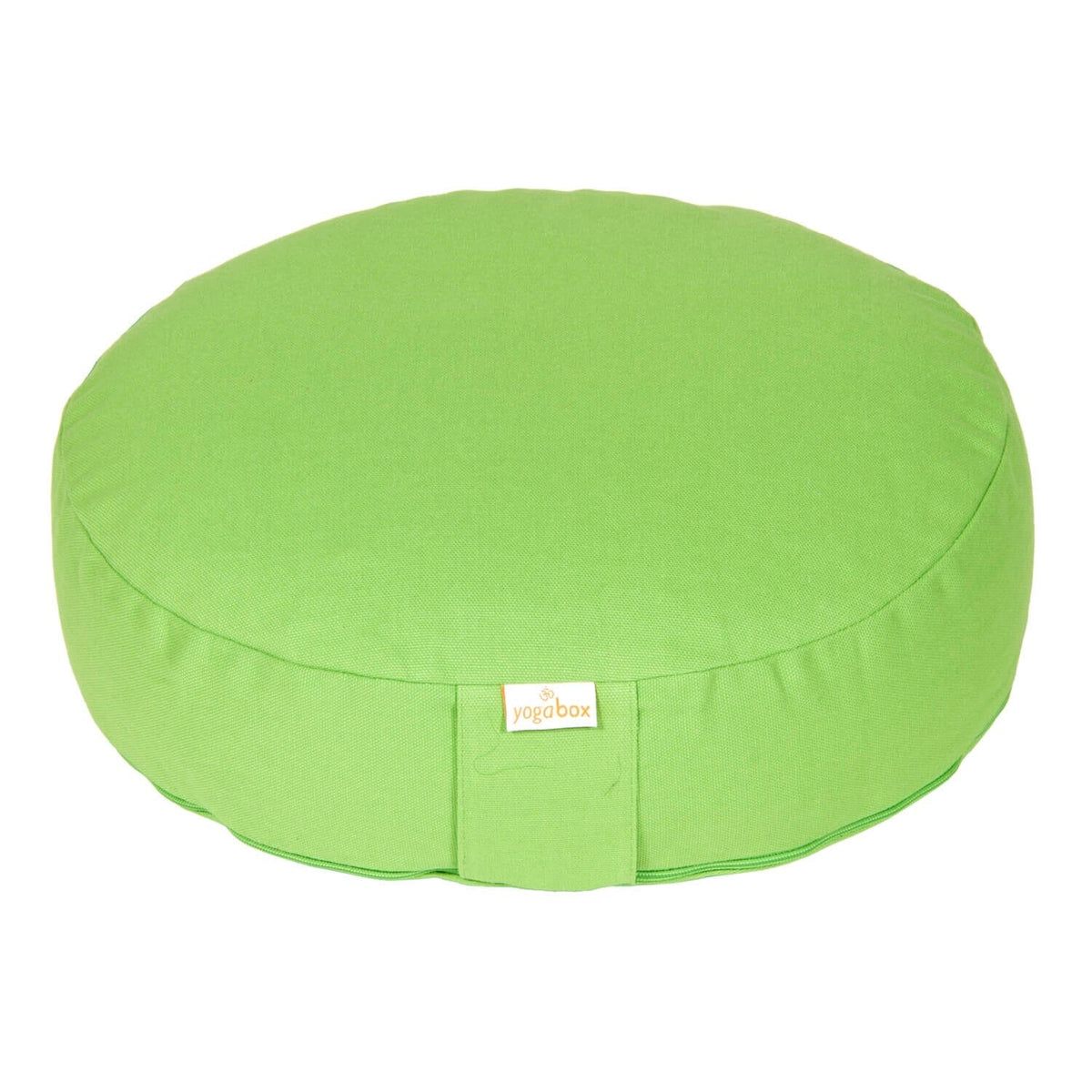 Meditationskissen BASIC extra FLACH apfelgrün Buchweizenschalen 35 x 35 x 8 cm