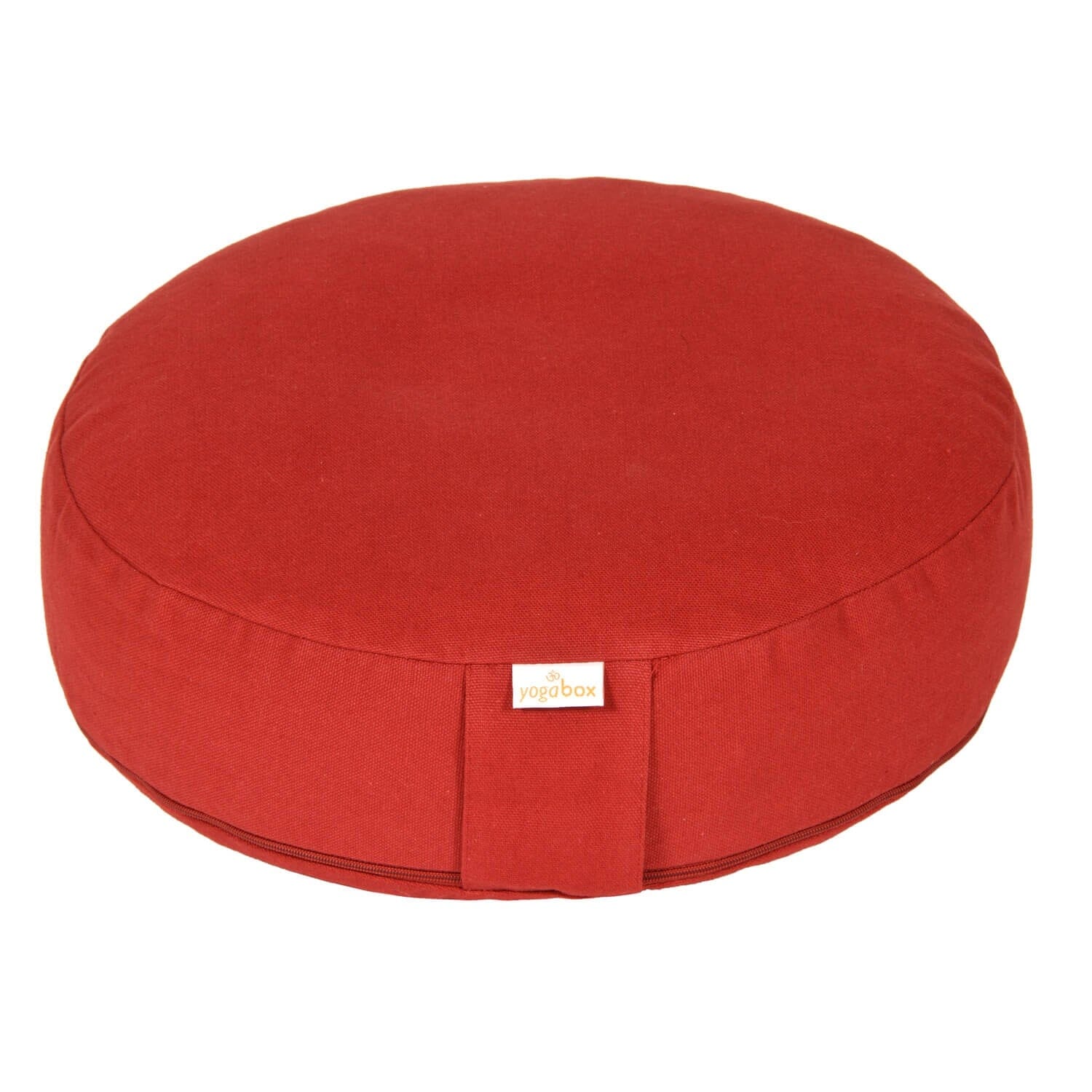 Meditationskissen BASIC extra FLACH bordeaux 35 x 35 x 8 cm Buchweizenschalen