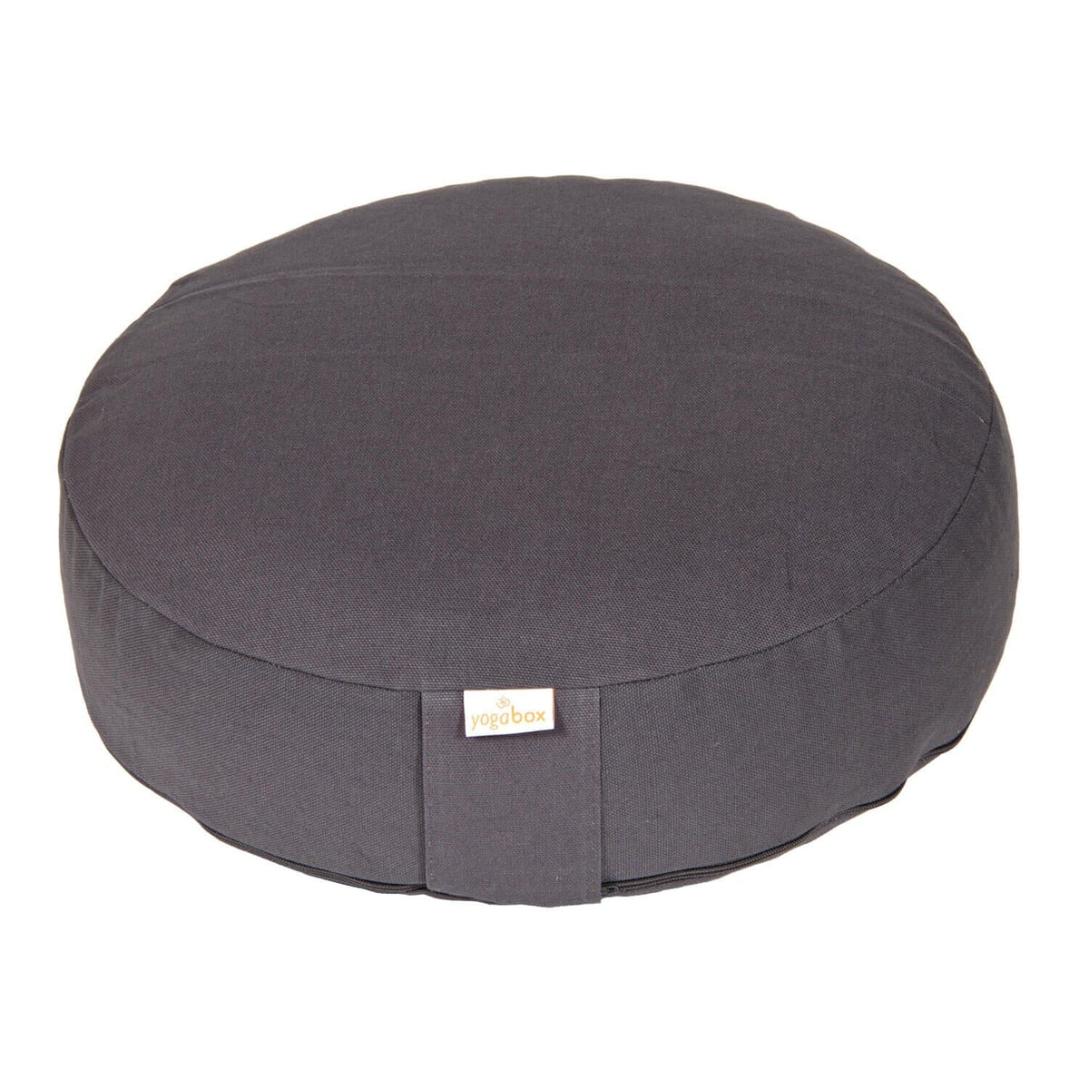 Meditationskissen BASIC extra FLACH grau Buchweizenschalen 35 x 35 x 8 cm