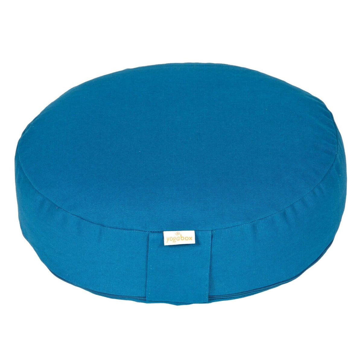 Meditationskissen BASIC extra FLACH petrol Buchweizenschalen 35 x 35 x 8 cm