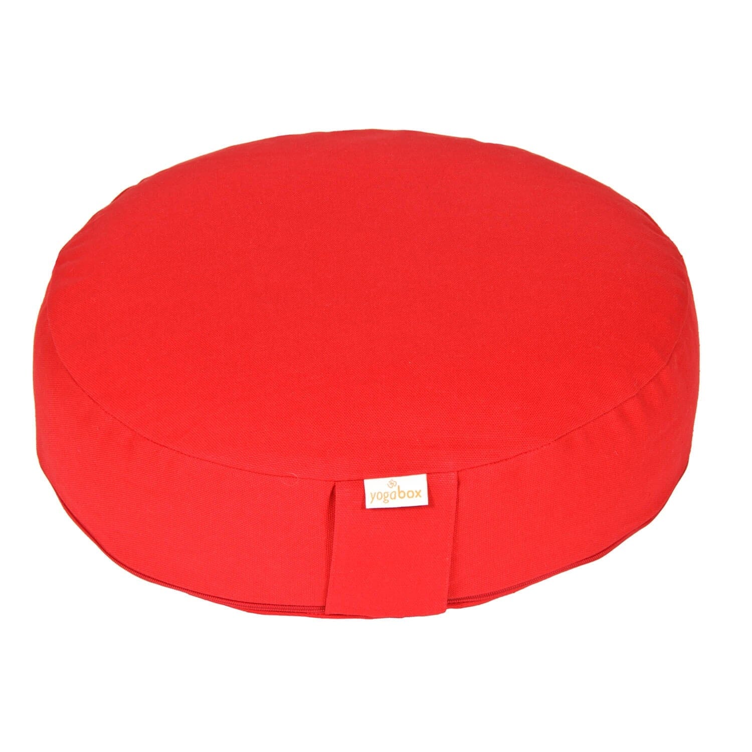 Meditationskissen BASIC extra FLACH rot Buchweizenschalen 35 x 35 x 8 cm