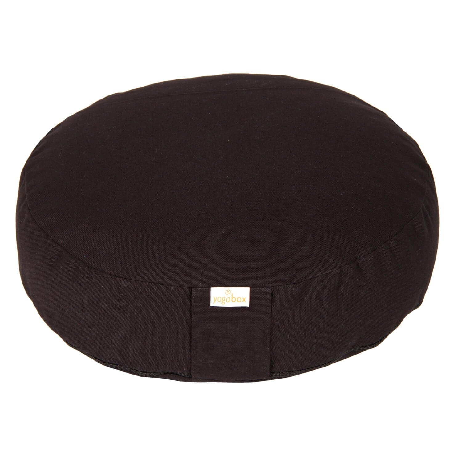 Meditationskissen BASIC extra FLACH schwarz Buchweizenschalen 35 x 35 x 8 cm