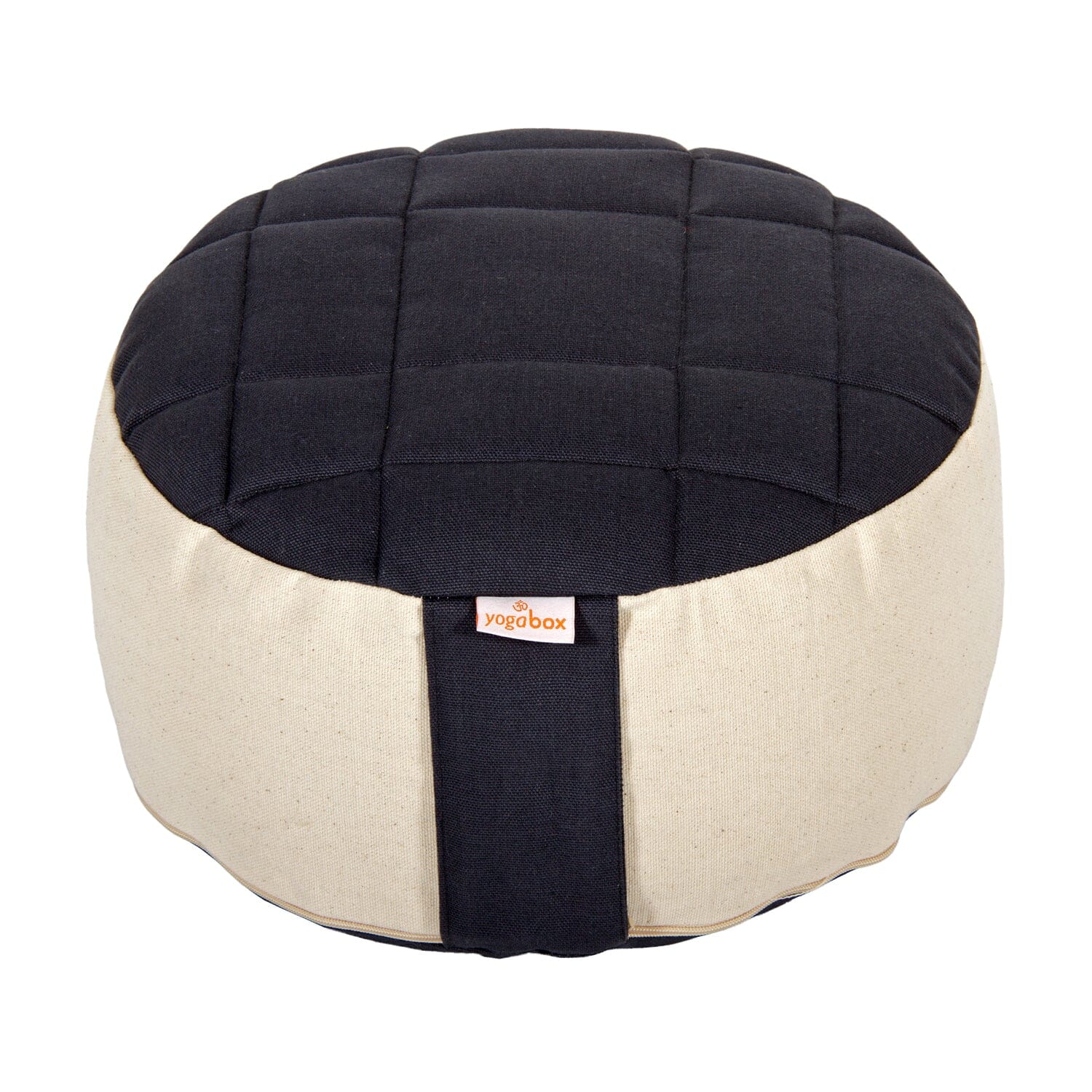 Meditationskissen BASIC Premium grau / natur 30 x 30 x 13 cm Buchweizenschalen